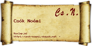 Csók Noémi névjegykártya
